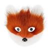 Halloween Faux Fur Cat-Fox Half Face Mask with Eyes - Cosplay Accessory