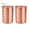Handgesmeed Metalen Tumbler Gehamerd Roestvrij Staal Beker, met Stabiele Basis, Duurzaam Langdurige Beker Herbruikbaar Drinkglas, Gemakkelijk te Onderhouden Koper