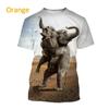 Pánské ležérní tričko s kulatým výstřihem Animal Elephant Fun s krátkým rukávem Nové letní slon 3D tisk Unisex tričko s kulatým výstřihem
