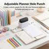 3-Hole Punch Handheld Metal And Plastic No-Paper-Shred Design For B5 Paper