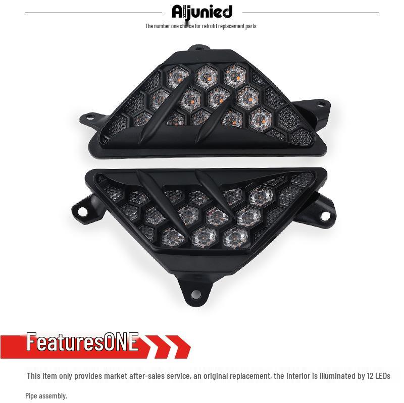 Kawasaki Ninja 650 ZX4R ZX25R LED Turn Signal Rearview Mirrors with Honeycomb Design