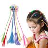 6pcs/set Colorful Braids Hair Extensions with Hair Clips Hair Styling Accessories For Kids Hair Extensions Accessories