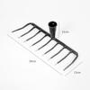 Multi-Tooth Iron Rake for Leveling and Raking Soil in Gardens and Agriculture