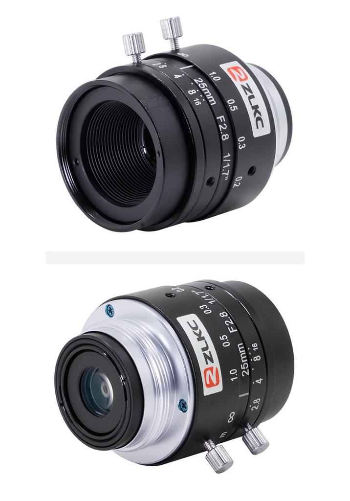 ZLKC 25mm Low Distortion C-Mount Lens LM2528MP12 for Machine Vision