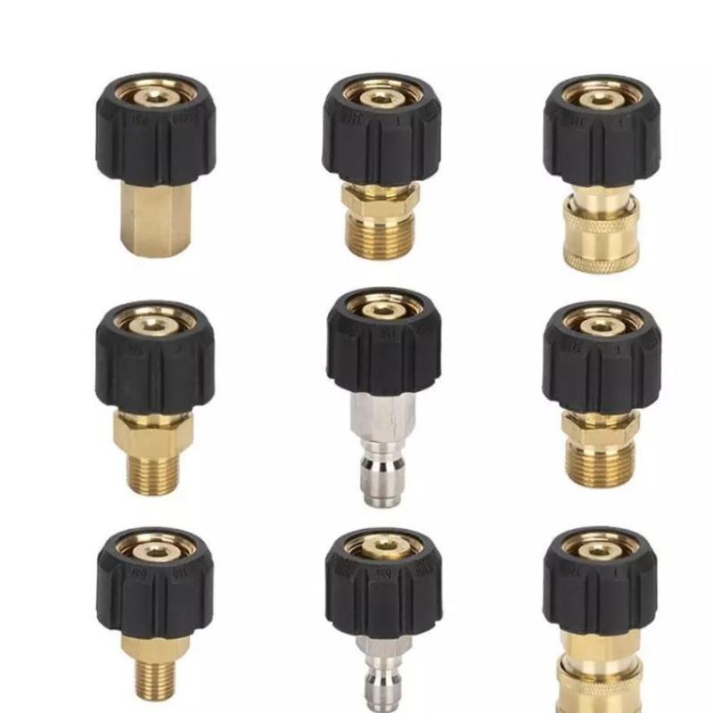 1Pcs Spray Sprinkler Quick Connector, Quick Release M22-14Mm/15Mm To 3/8 And 1/4 Inch Pressure Washer Adapter,