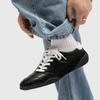 Men'S Vintage Retro Running Sneakers Round Toe Lace-Up Low Top Flat Leather Derbys American Style Commuter Shoes Trendy  New