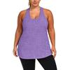 Plus Size Women's Fashion Casual Tank Top Irregular Cross Back Sleeveless Athletic Yoga Shirt Lightweight Stretchy Fabric Activewear