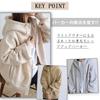YUESUO Outerwear Long Sleeve Long Loose Solid Women's Zip-Up Hoodie, Coat, Fleece-Lined Hoodie, Sweatshirt, Thick, Length, Warm, Cute, Oversized, Fit,