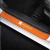 4PC Carbon Fiber Car Door Sill Stickers Auto Emblem Protective Decal For Peugeot 3008 5008 208 407 406 4008 206 308 207 2008 508