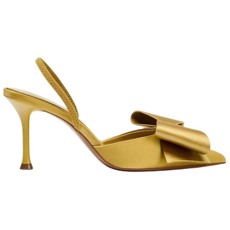 Zara Tendenza Moda Tacchi Alti a Spillo 8,5 cm Tacchi Donna Giallo 2208610305
