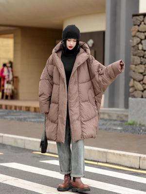 2025 Women's Plus Size Thickened White Duck Down Winter Coat, Over-the-Knee Mid-Length.