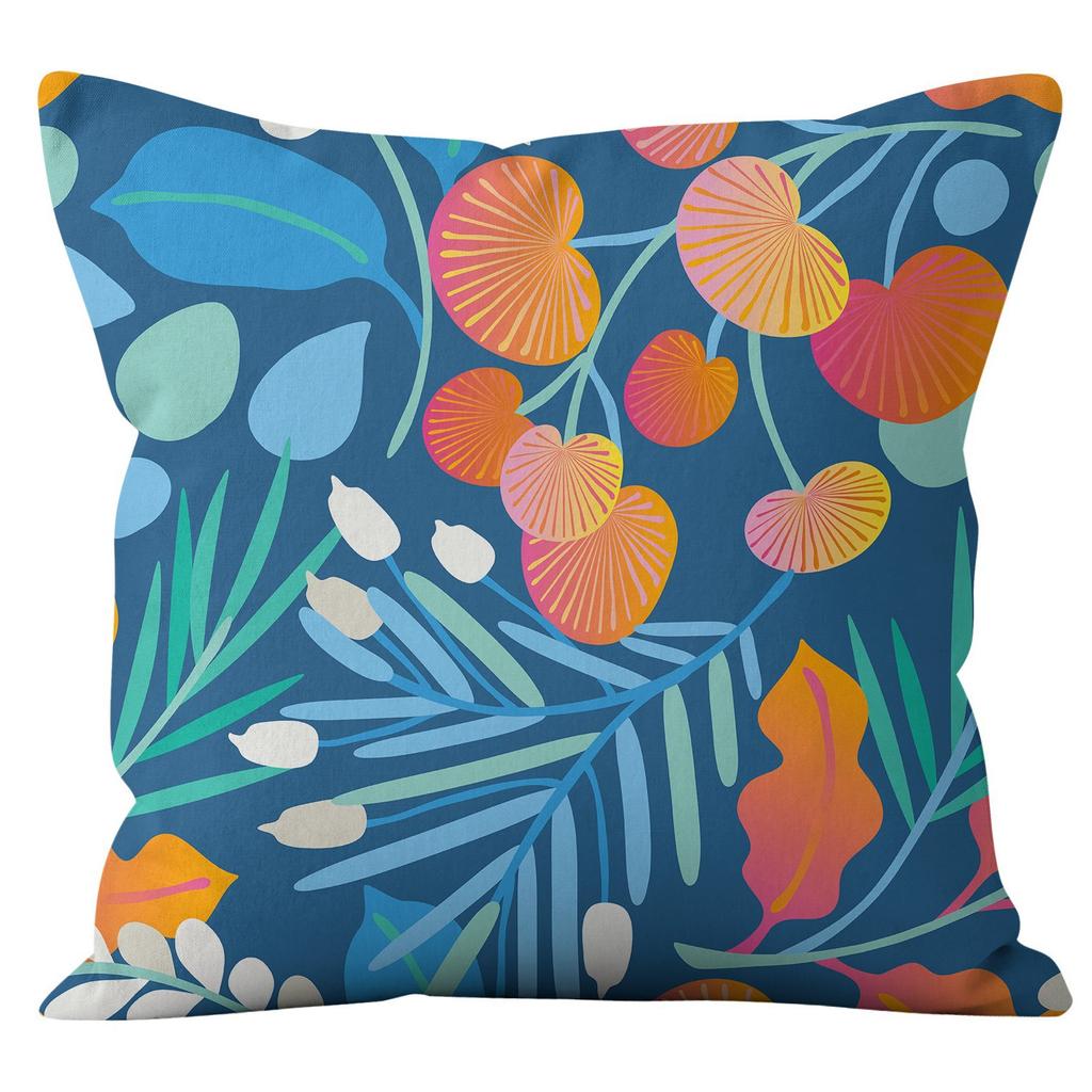 New Modern Simple Flower Leaf Print Pillowcase Home Sofa Cushion Cushion Cover