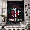 Custom Tapestry Wall Hanging, Bologna FC Personalized Name Text Home Wall Decor