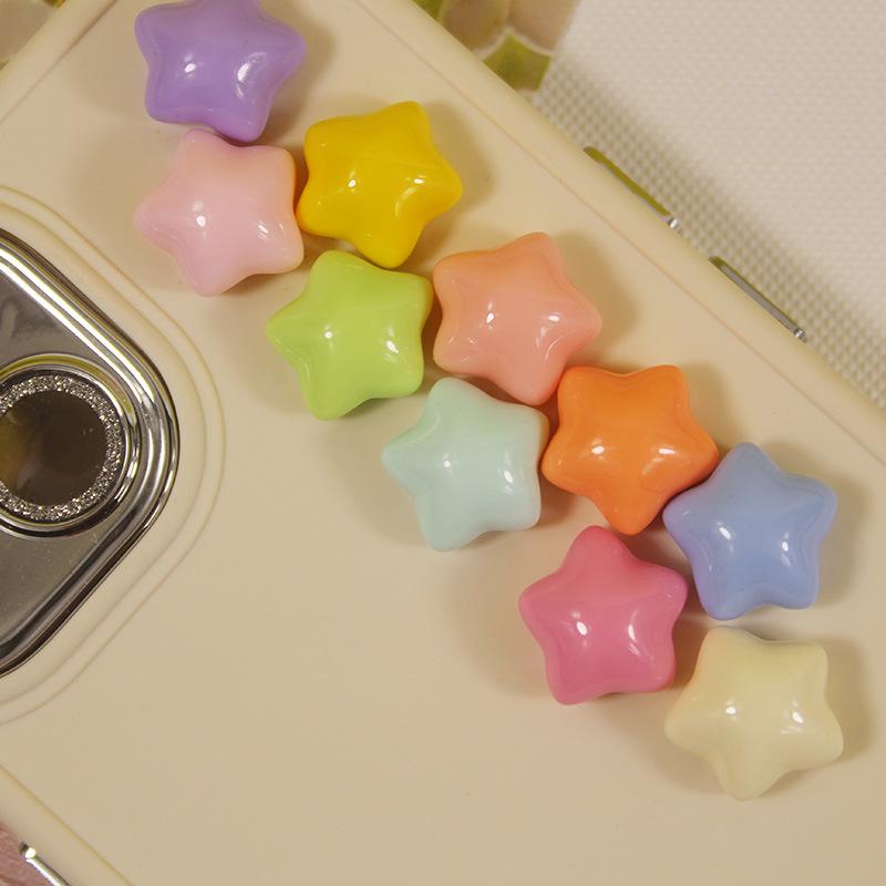 Cream Star DIY Hair Clips & Phone Case Accessories