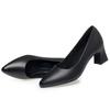Mode AIYUQI 2025 neuer Stil Damenlederschuhe Quadratabsatz Slipper Arbeit Formelle Schuhe für Damen Modische High Heel Damenschuhe