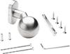 PSG 63.419 Movable Round Door Knob, Offset, AISI 304 Steel, Oval Plate