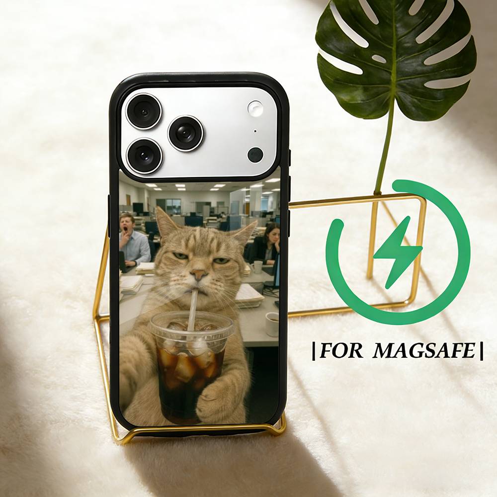 Funny office cats  Phone Case For iPhone 17,16,15,14,13,12,Plus,Pro,Max for Magsafe Magnetic Wireless Charging