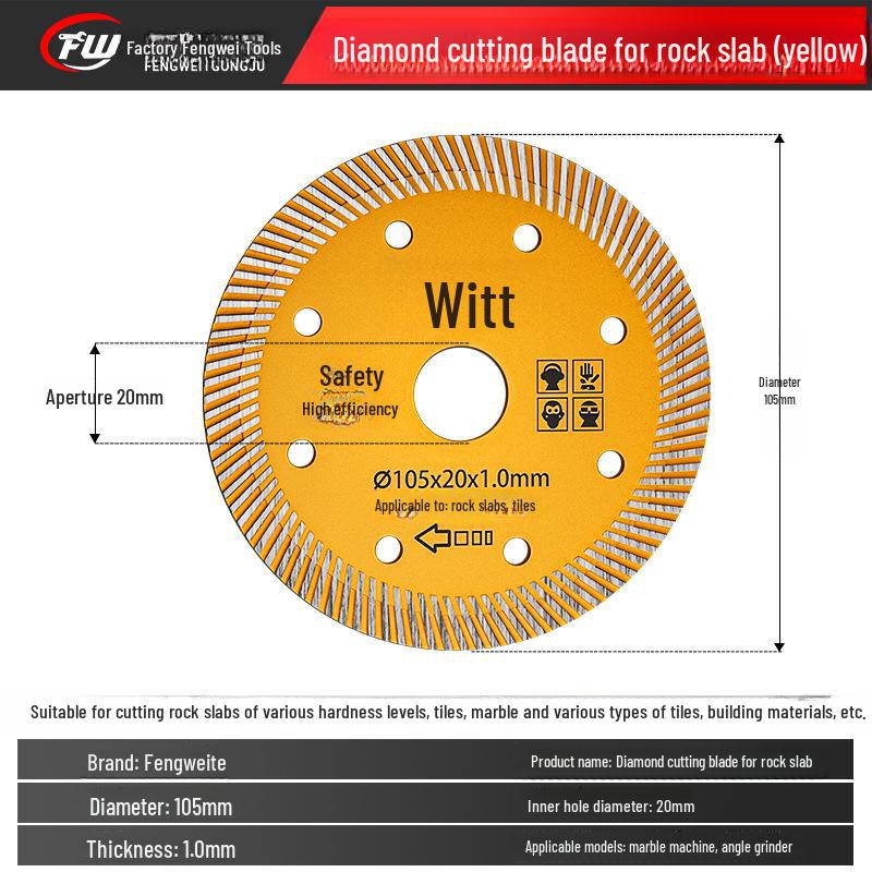 Universal Diamond Blade for Angle Grinder: Cuts Tile, Marble, Ceramic