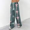 Women's Casual And Fashionable  Elastic Waist Loose Wide Leg Pants