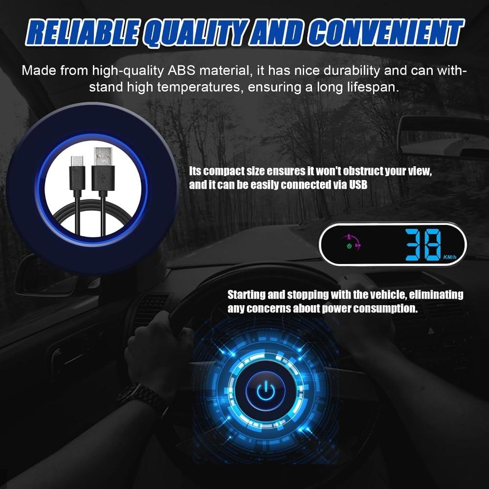 USB Plug and Play GPS Speedometer Night Vision HUD Display Digital Speed Meter Car Dashboard