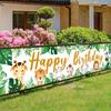 200*40cm Jungle Animal Theme Safari Happy Birthday Party Decoration Baby Shower Banner Background Kids Favor Monkey Giraffe