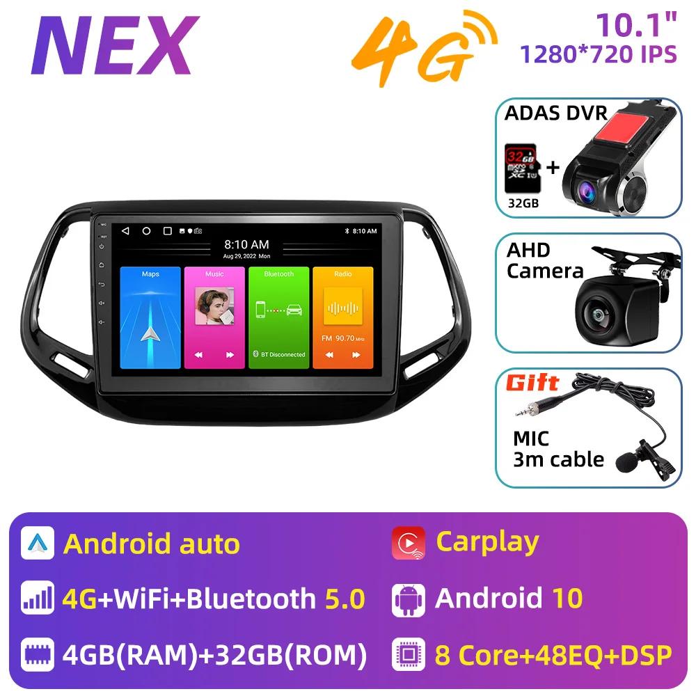 Car Radio for Jeep Compass 2017 - 2020 2 Din Android Stereo Multimedia Player GPS Navigation Carplay Autoradio Touch Head Unit