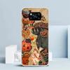 Halloween Fall Art Witch Cat Phone Case For Xiaomi Poco F7 Ultra X5 X6 X7 Pro M7 Redmi 15C 15 13C 13 12C 12 10C 10 10A 9 9C 9A 9