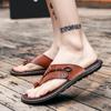 Fashion POLALI Luxury Brand Flip Flops Soft Comfortable Microfiber Leather Slippers Beach Slipper Flip Flop Summer Shoe For Men Size 47