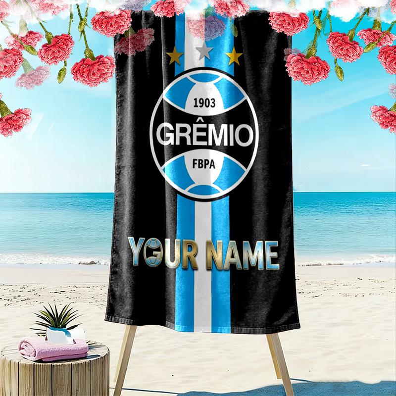 Name Custom Gremio-RS Logo Print Beach Towel, Large Soft Quick Dry Towel for Beach Camping Swimming