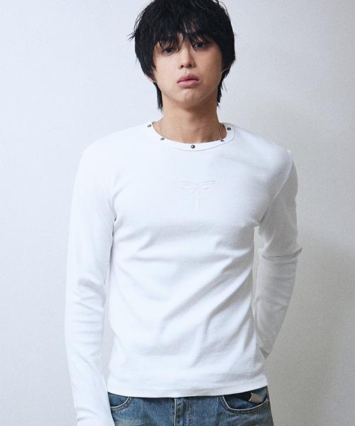 Lekim Lwe Studded Long Sleeve (White)