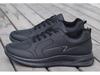 Men's Black Waterproof Leather Casual Sports Shoes - Autumn/Winter, Non-Slip, Wear-Resistant, Perfect for Running and Work.