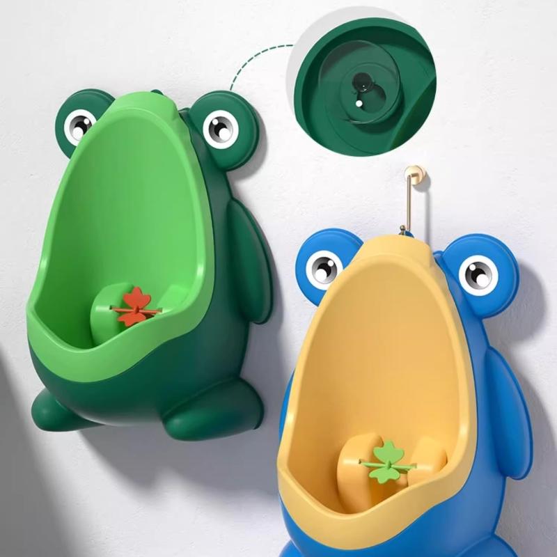 Frog Potty Training For Boys With Fun Target Game, Wall-Mounted Pee Trainer For Easy & Clean Learning