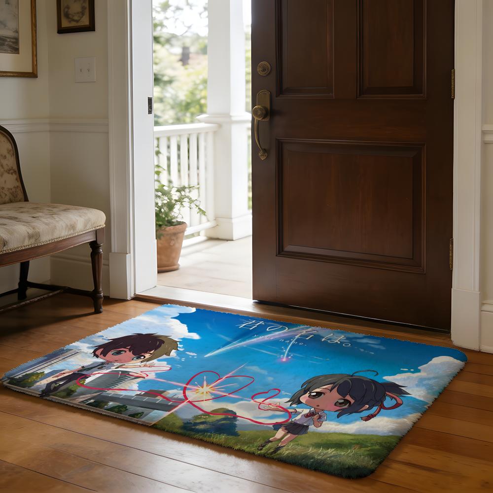Anime Yyour Nname Hot Floor Mat Soft Flannel Absorbent Mat Non-Slip Rug Home Bedroom Bathroom