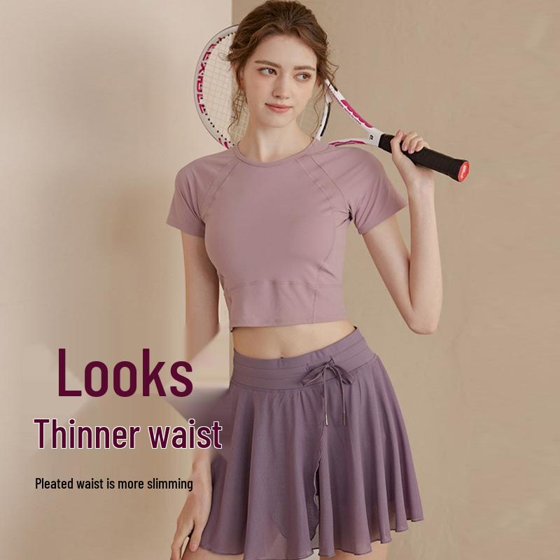 

Women s High-End Quick-Dry Short-Sleeve Yoga Top - Fitted, Breathable Pilates Fitness T-Shirt for Summer XXL