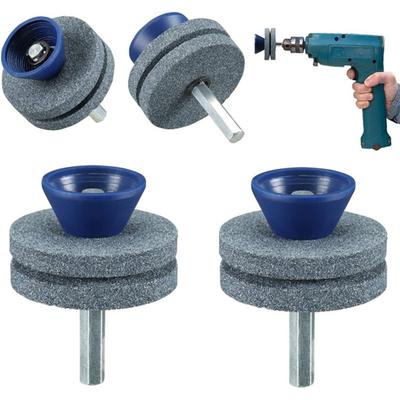 Lawn Mower Blade Sharpener with Balancer Wear-Resistant Rotary Blade Sharpeners Mower Dull Blade Sharpener for Any Power Hand Drill