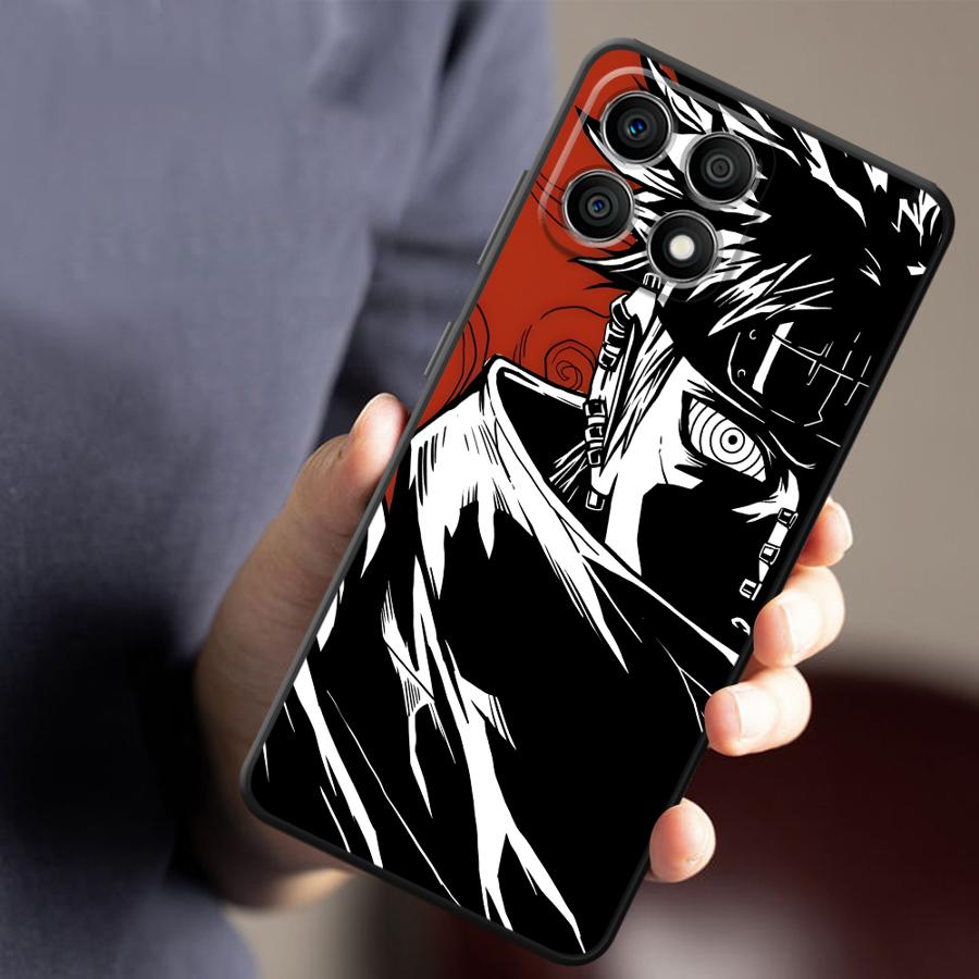 Black Soft Phone Cover Case for Honor Magic5Lite 8X X7 200 400 Lite X8 70 X9a X6 90 X5b Anime Cool Pain