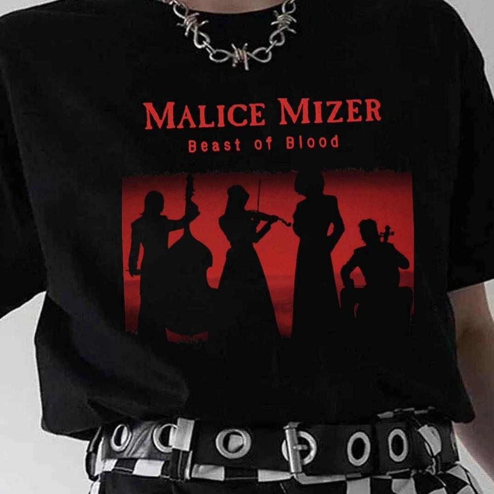 Популярная группа Malice Mizer зверь крови Хлопок Все размеры Футболка C22.77 Унисекс Футболка M