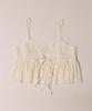 WEGO PHILLY Front Size White Ivory Camisole, Ribbon, Tulle, Cute, Women's, F,