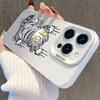 Silver Anti-Slip Cat Phone Case for iPhone 13/14Pro/15ProMax/16Pro/17