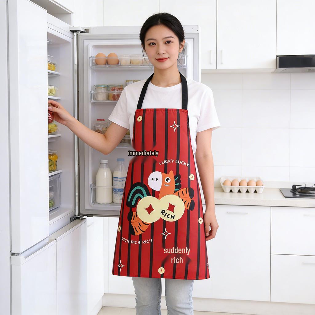 New Year Women's Fashion Waterproof Horse Apron - Cute Cooking Kitchen & Home Waist Apron