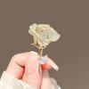 Rose Brooch with Diamonds Dazzling Alloy Lapel Pin Fade Resistant Exquisite Flower Pin for Daily Wear And Holiday