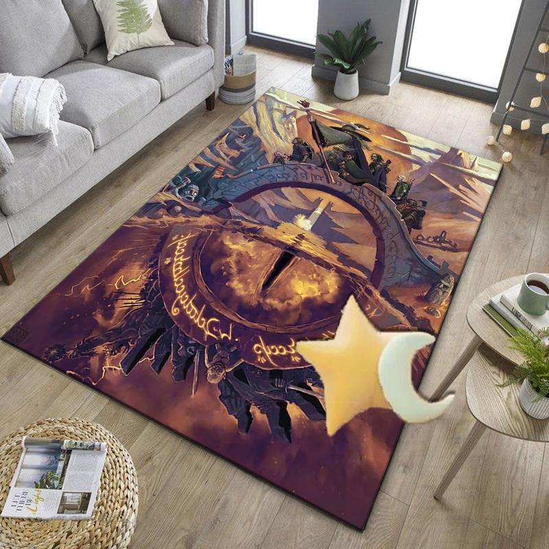 Middle-earth Map Adventure The Lord Office Rug Chair Mat, Game Carpet, Suitable for Front Door, Bedroom, Living Room, Desk, Holiday Gift