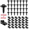 Car Body Bolts U-nut Clips Engine Cover Undertray Splash Shield Guard Bumper Fender Liner Retainer Fastener Rivet Screws