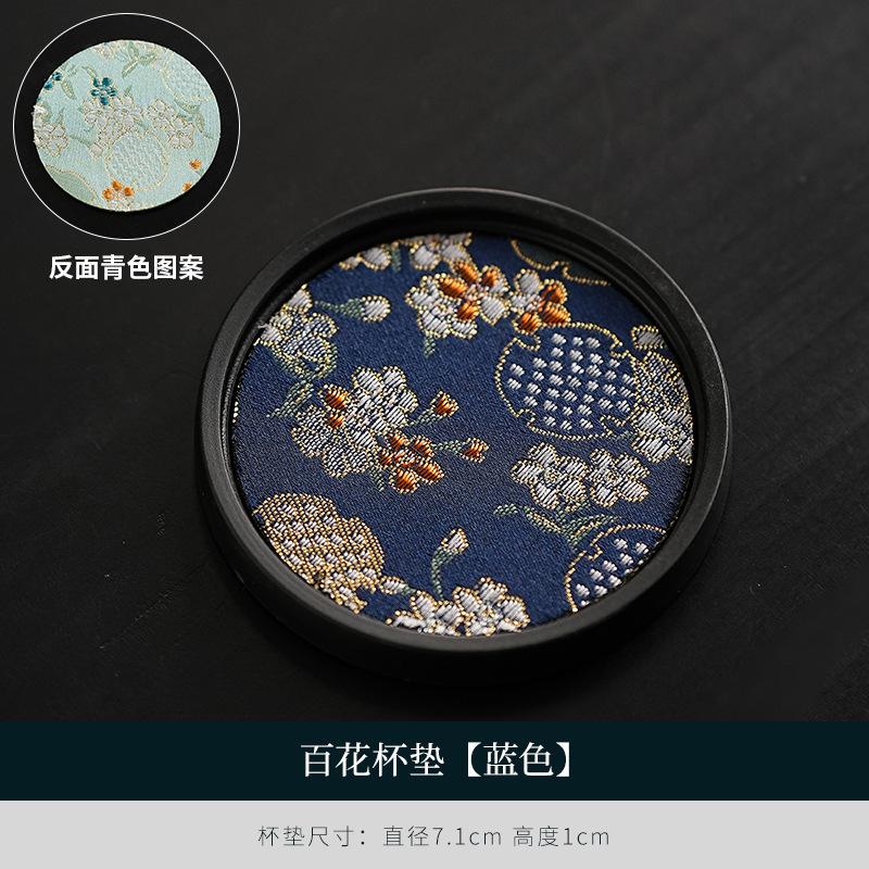 Chinese Style Vintage Absorbent Tea Coasters Heat-resistant Mats and Anti-skidding Storage Kung Fu Tea Cup Holder Accessories