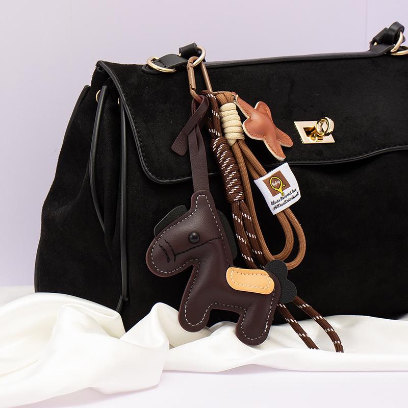 Mini Backpack Hanging Handbag Pendant Horse Faux Leather Bag Pendant Bags Accessories