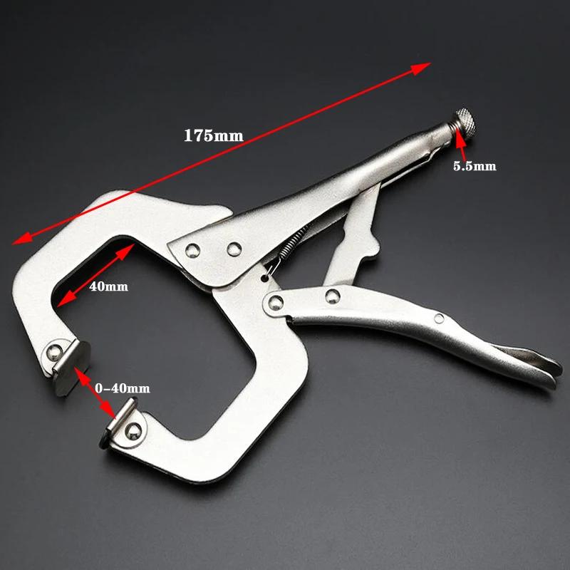 Adjustable Locking Pliers with Swivel Pad & Tenon Locator for Woodworking - Durable Steel Alloy Hand Tool for Carpentry DIY