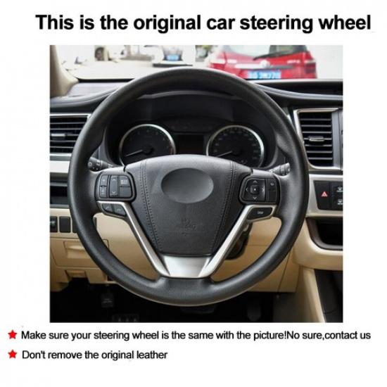 DIY Car Steering Wheel Cover For Toyota Sienna 2015- Highlander 2014-