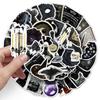 50 Sheets Gothic Dark Witch Horror Stickers: Hand-Painted Style for Phone Cases, Motorcycles, and Journals.