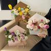 5Pcs Creative Envelope Flower Boxes Hand-folded Flowers Gift Bag Florist Bouquet Packaging Materials DIY Wedding Party Supplies