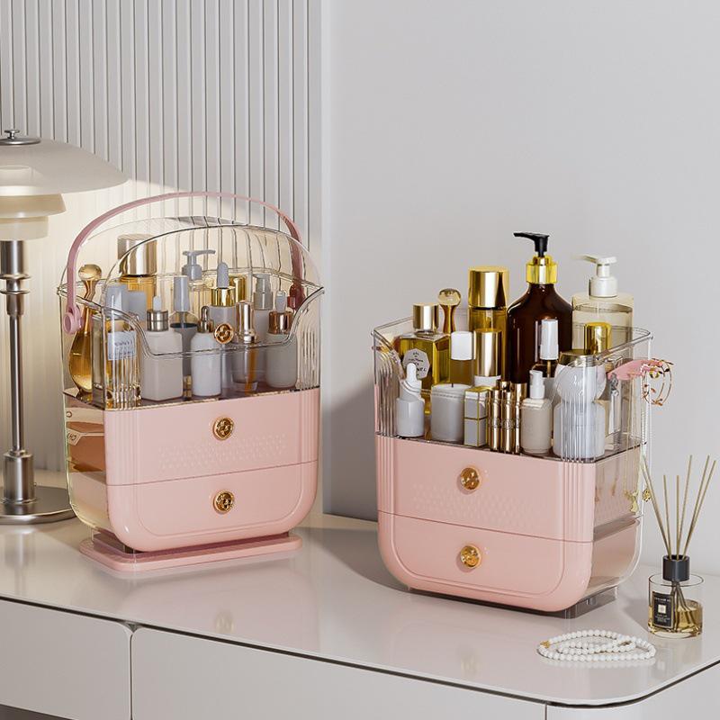 Custom Luxury Transparent Skincare Organizer Box – Large Capacity, Dustproof Design